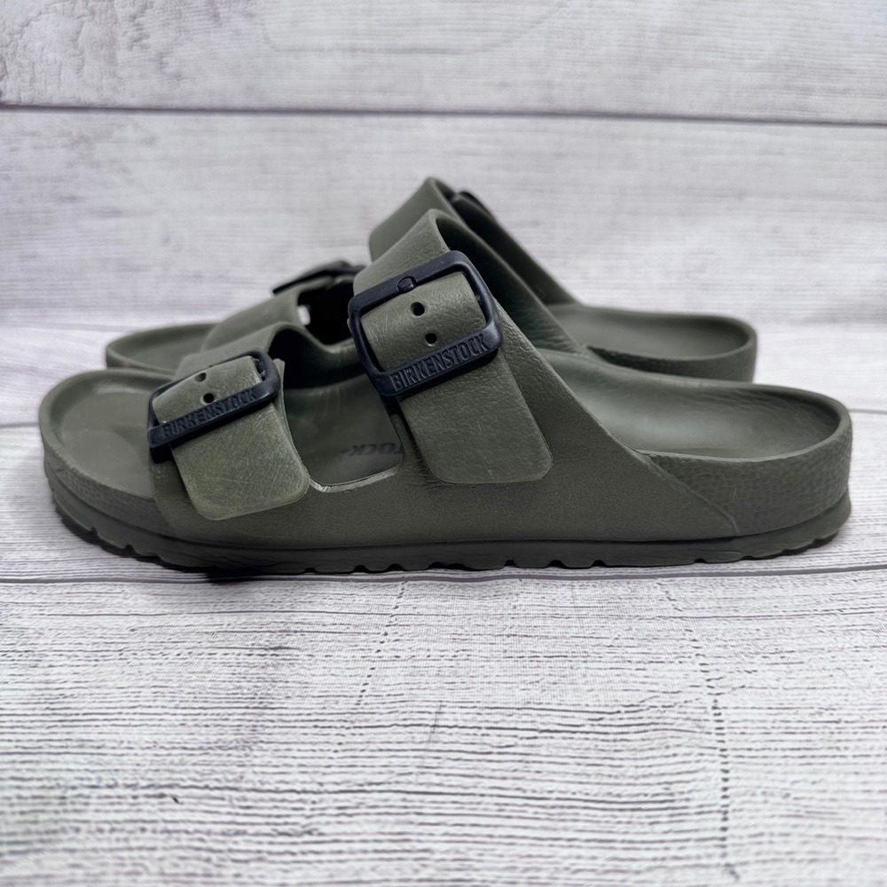 Birkenstock Arizona EVA Khaki Green Slide Sandals Womens 37 Narrow Waterproof
